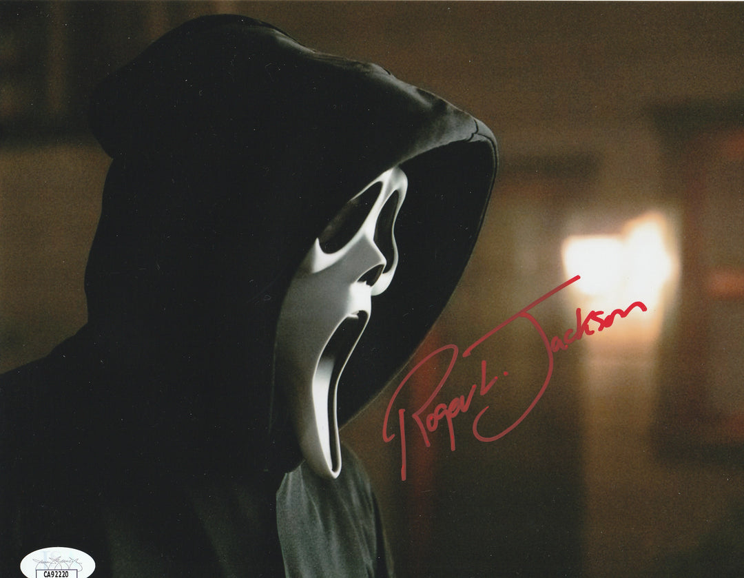 Roger Jackson SIGNED Scream Ghostface 8x10 Print JSA