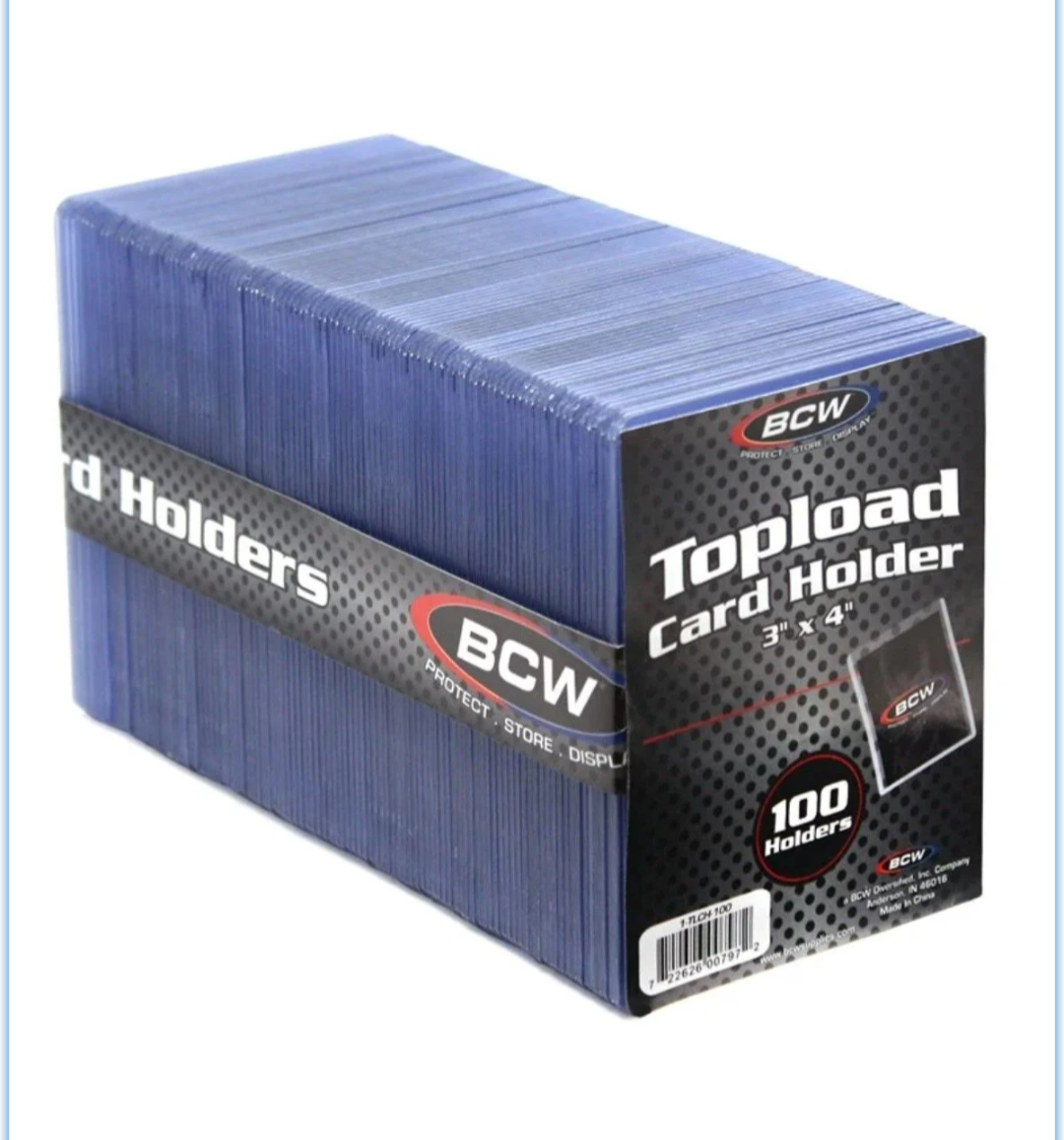 BCW Supplies 3x4 Topload Card Holder - Standard (100 CT. Pack)