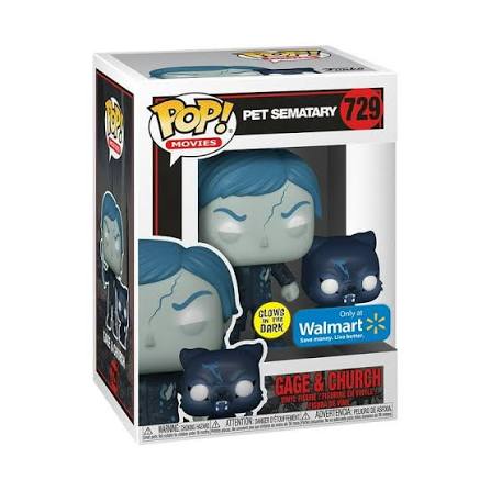 Funko Pop! & Buddy: Pet Sematary Undead Gage & Church (Glow) Walmart Exclusive 729