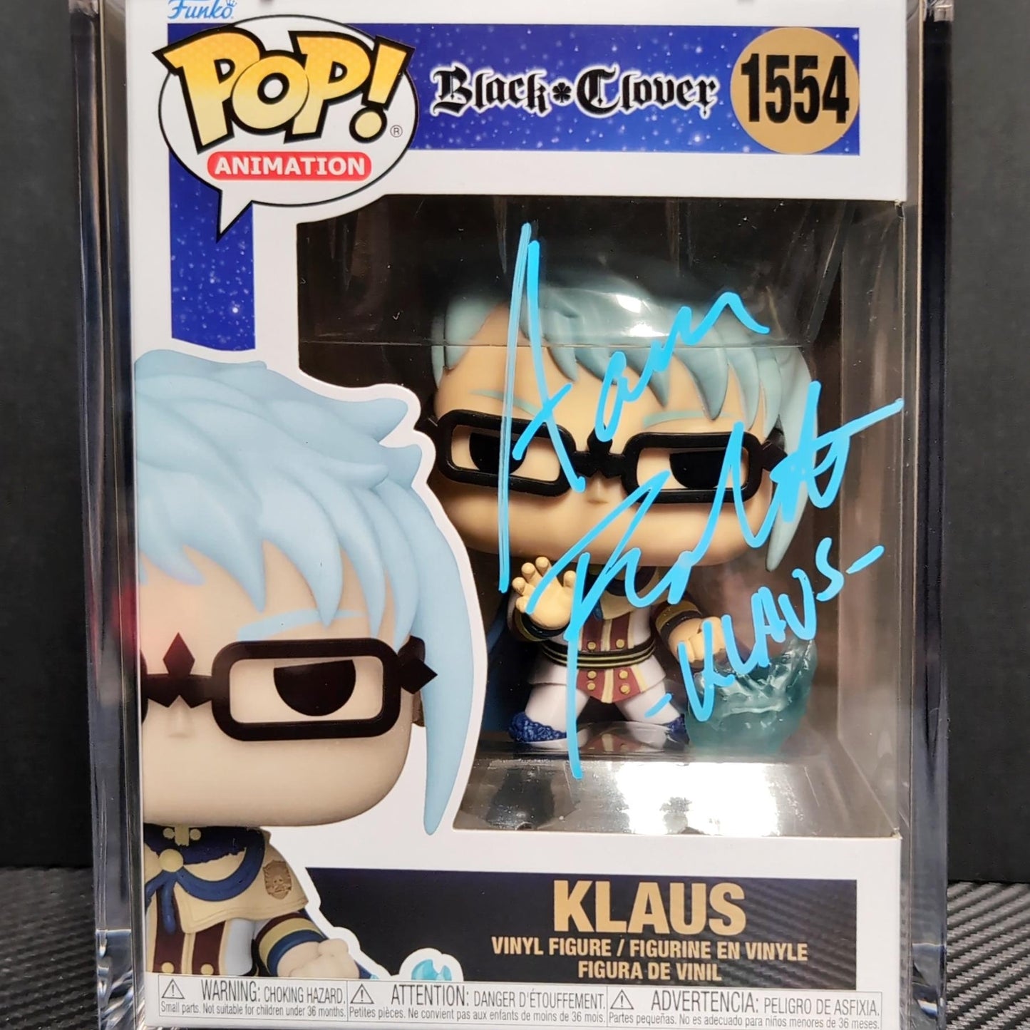 SIGNED Aaron Roberts Funko Pop! Black Clover Klaus 1554 With PopShield Armor
