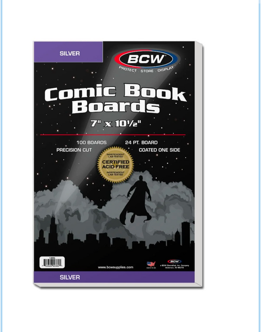 BCW Supplies Silver Age Comic Backing Boards 100 pack