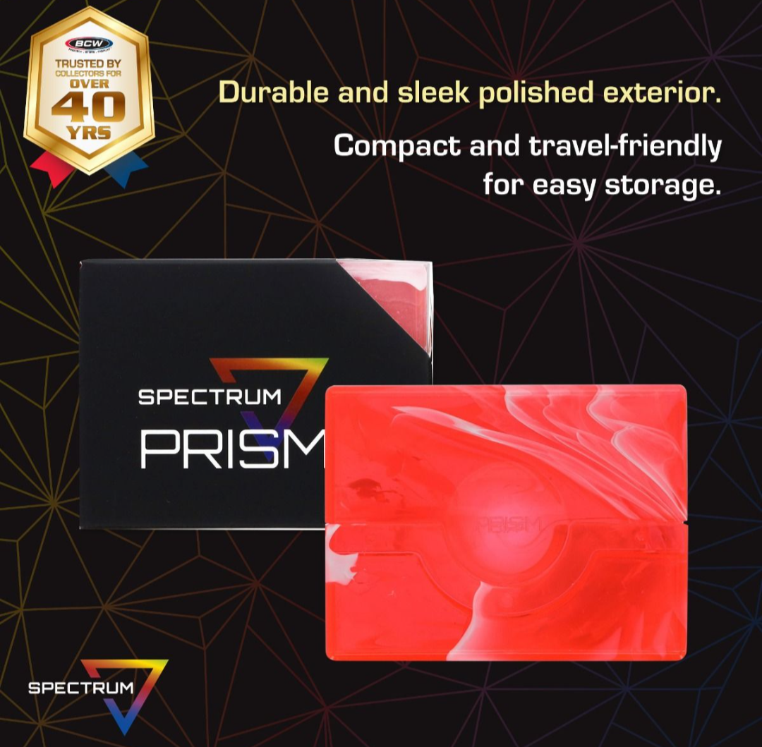 Spectrum Prism Deck Case - Carnelian Red Holds 50 Cards