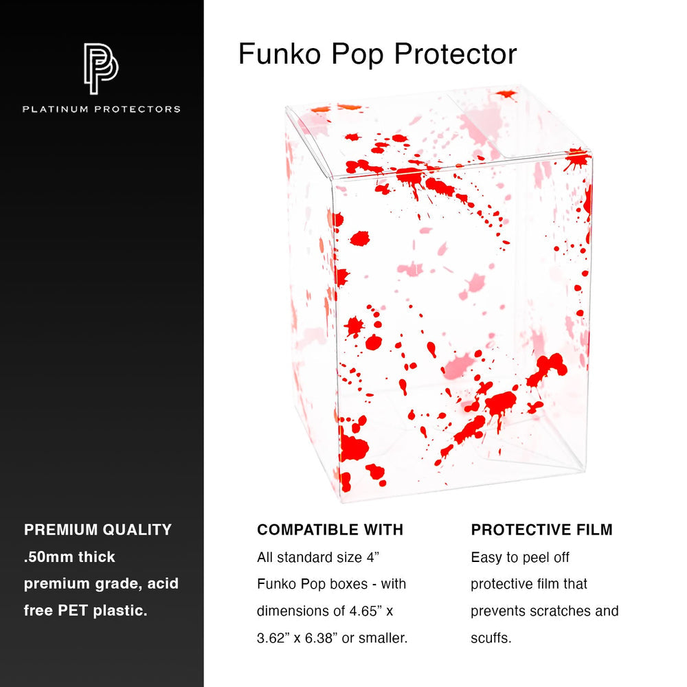 Platinum Protectors Blood Splatter Funko Pop! 4" Figures - UV & Scratch-Resistant