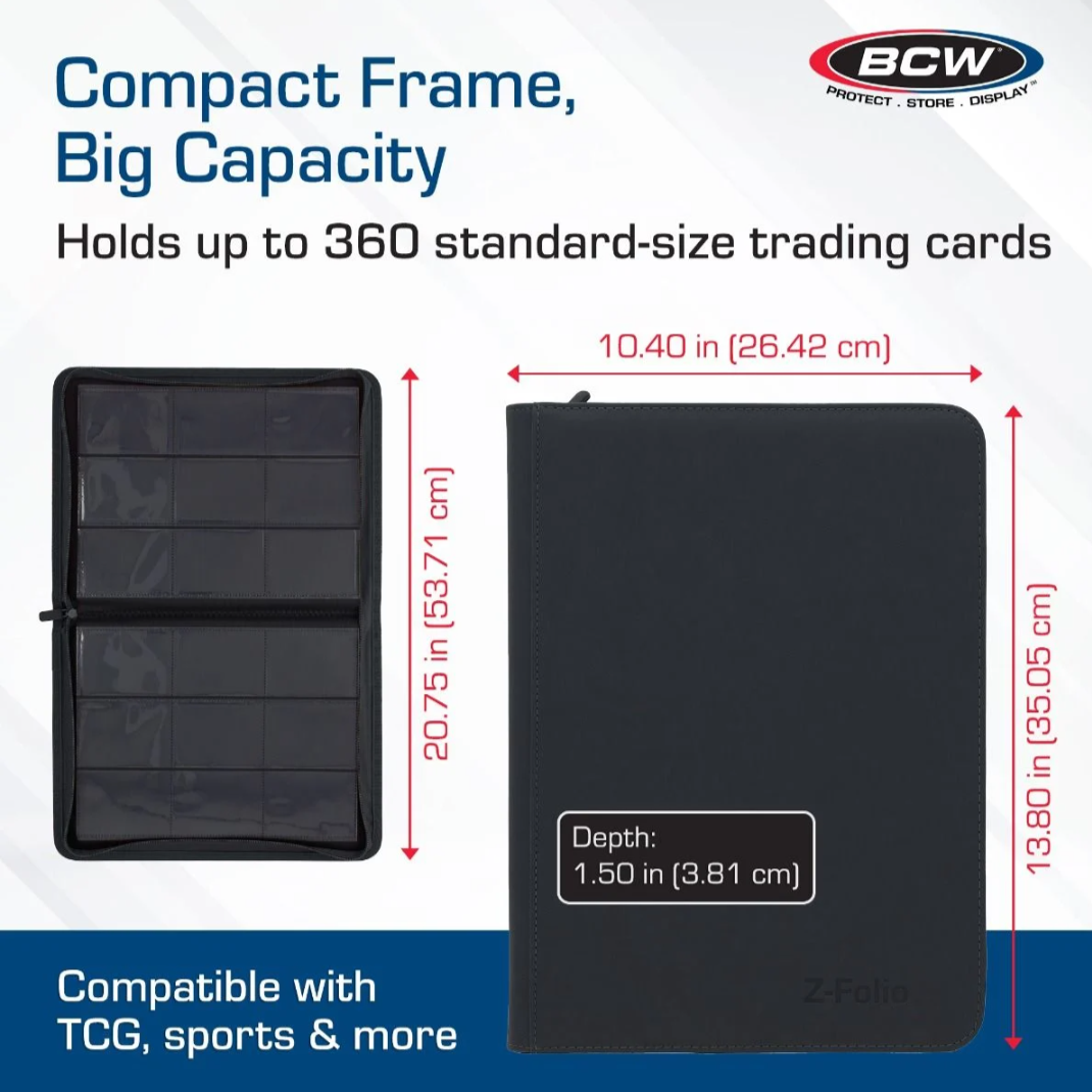 BCW Supplies Z-Folio 9-Pocket Album - Black