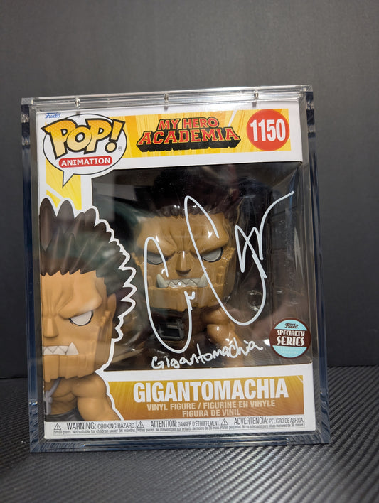 SIGNED Cris George Funko Pop! 6" Gigantomachia My Hero Academia Specialty Series 1105 With 6" PopShield Armor