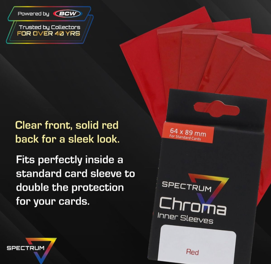 BCW Supplies Chroma Inner Sleeve: Red