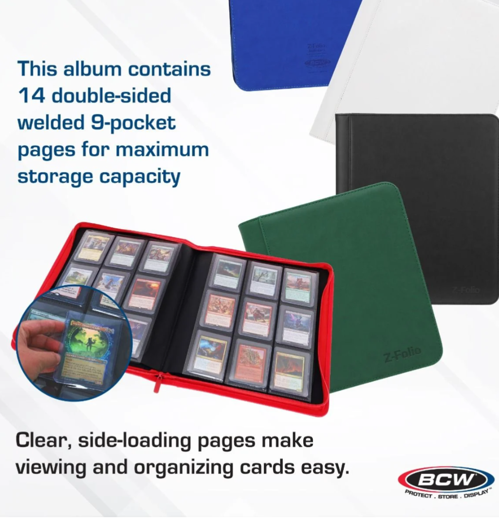 BCW Supplies Z-Folio 9-Pocket LX Album - Toploaders - Black