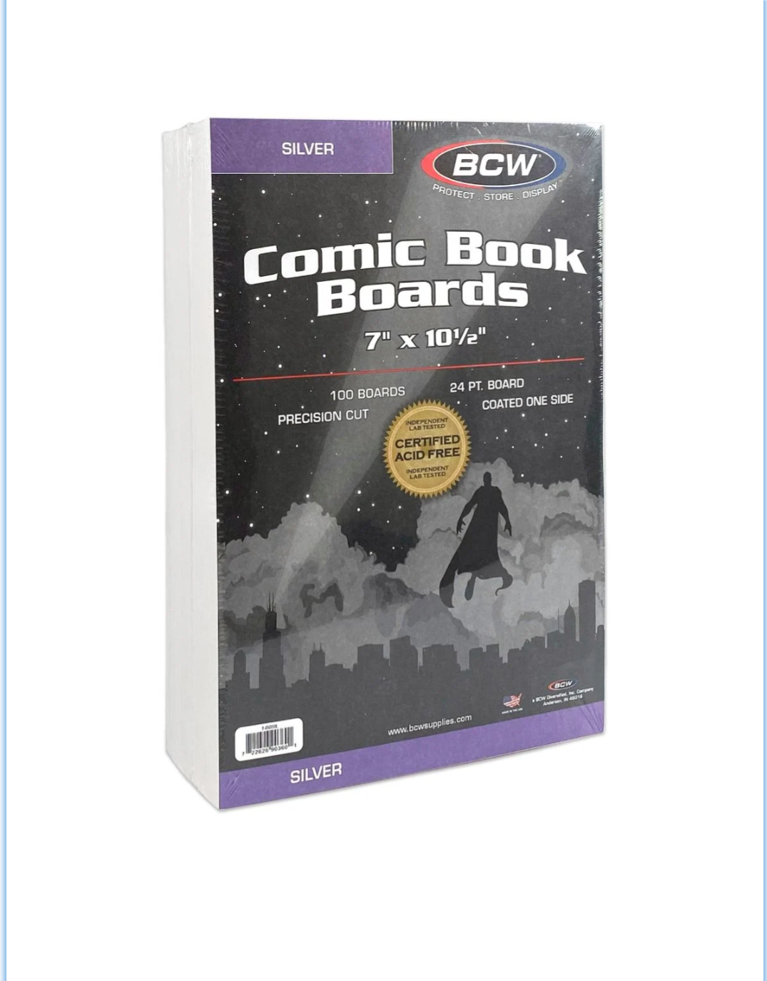 BCW Supplies Silver Age Comic Backing Boards 100 pack
