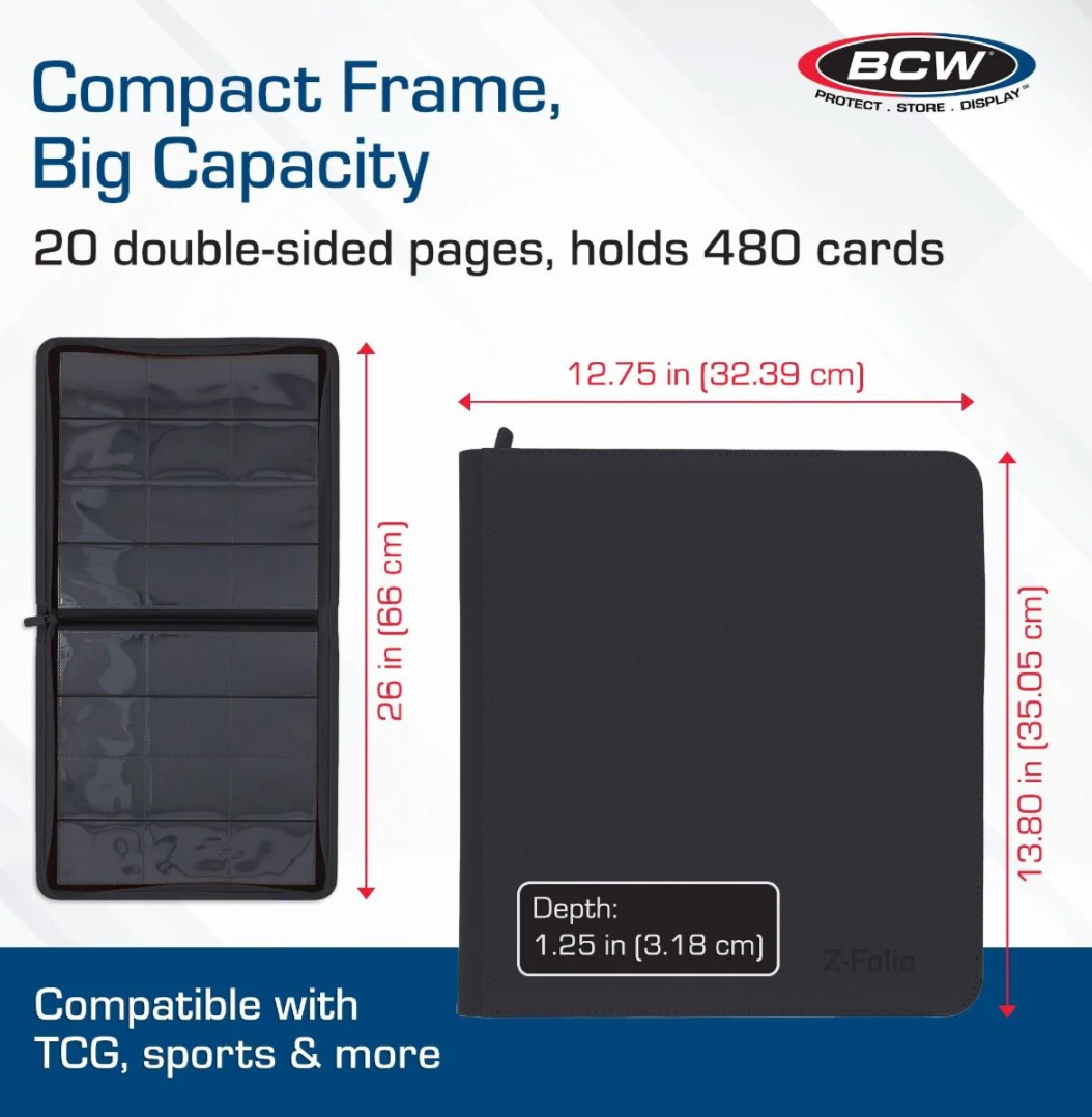 BCW Supplies Z-Folio 12-Pocket LX Album - Black