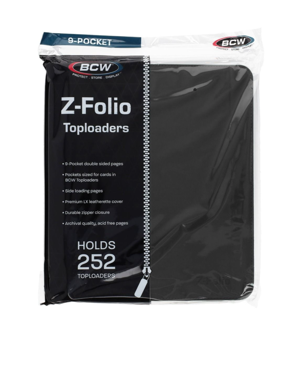 BCW Supplies Z-Folio 9-Pocket LX Album - Toploaders - Black