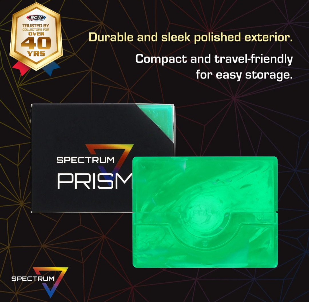 Spectrum Prism Deck Case - Jade Green Holds 50 Cards