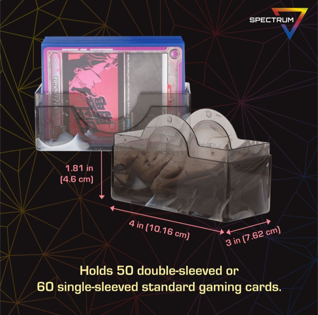 Spectrum Prism Deck Case - Marble Black Holds 50 Cards