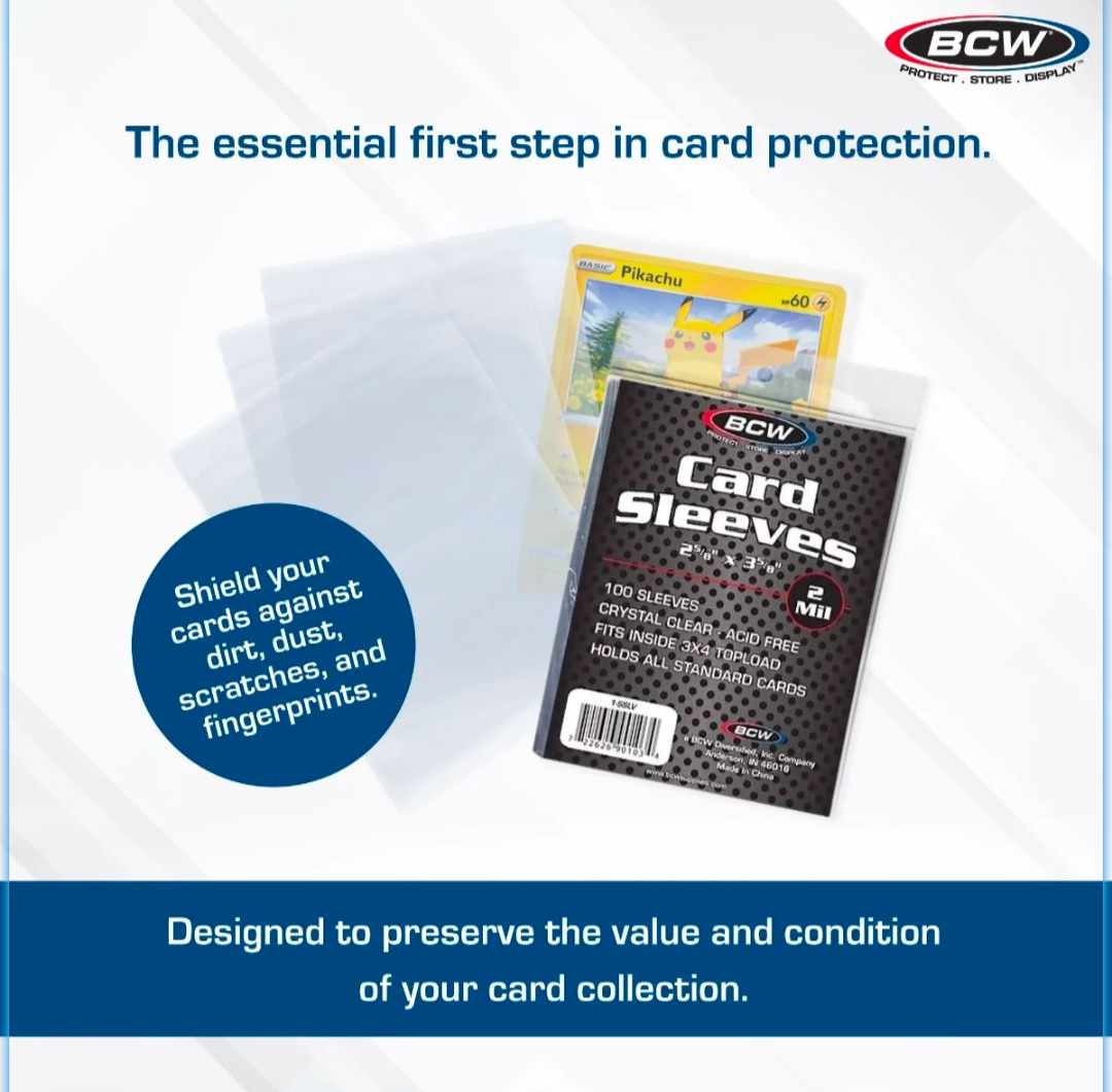 Standard Card Sleeves 100 pack