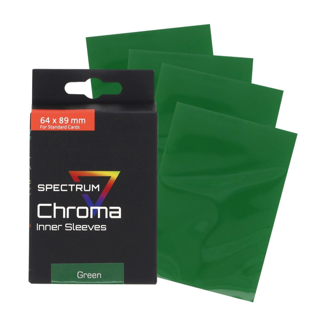 BCW Supplies Chroma Inner Sleeve: Green 100 Sleeves per Pack