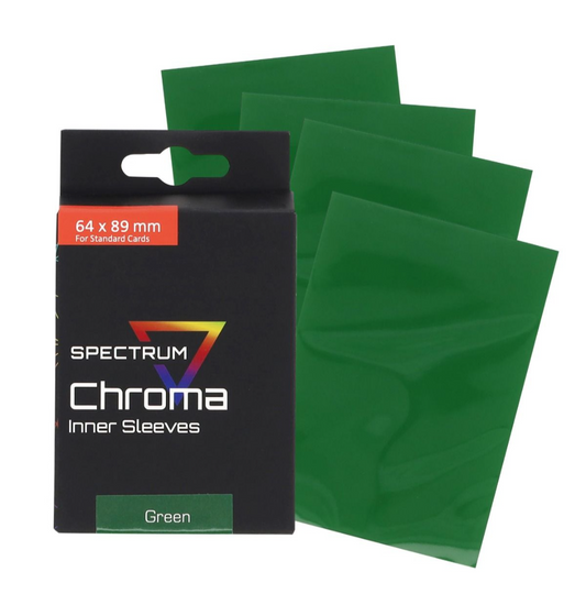 BCW Supplies Chroma Inner Sleeve: Green 100 Sleeves per Pack