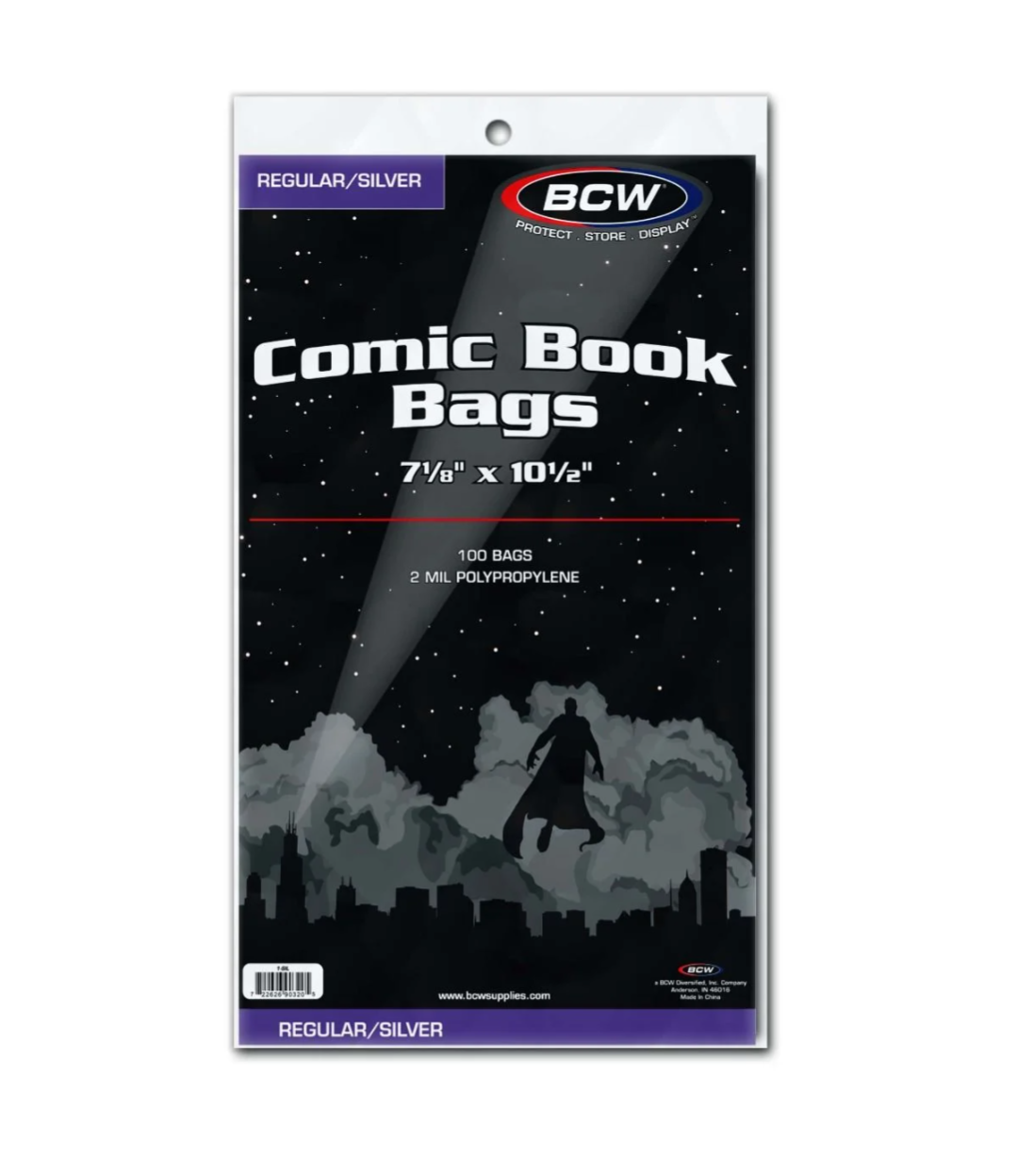 BCW Supplies Silver/Regular Comic Bags 100 pack