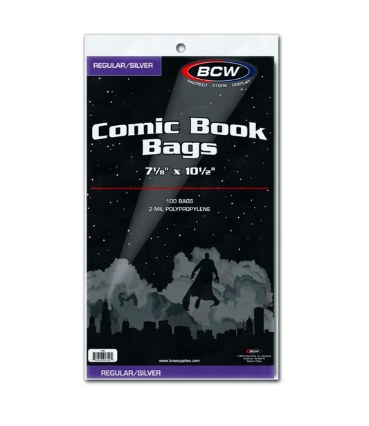 BCW Supplies Silver/Regular Comic Bags 100 pack