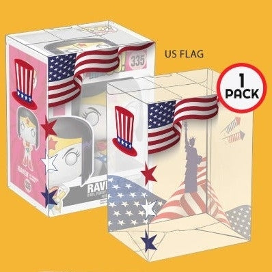 US FLAG Printed 4" Funko Pop! Protector