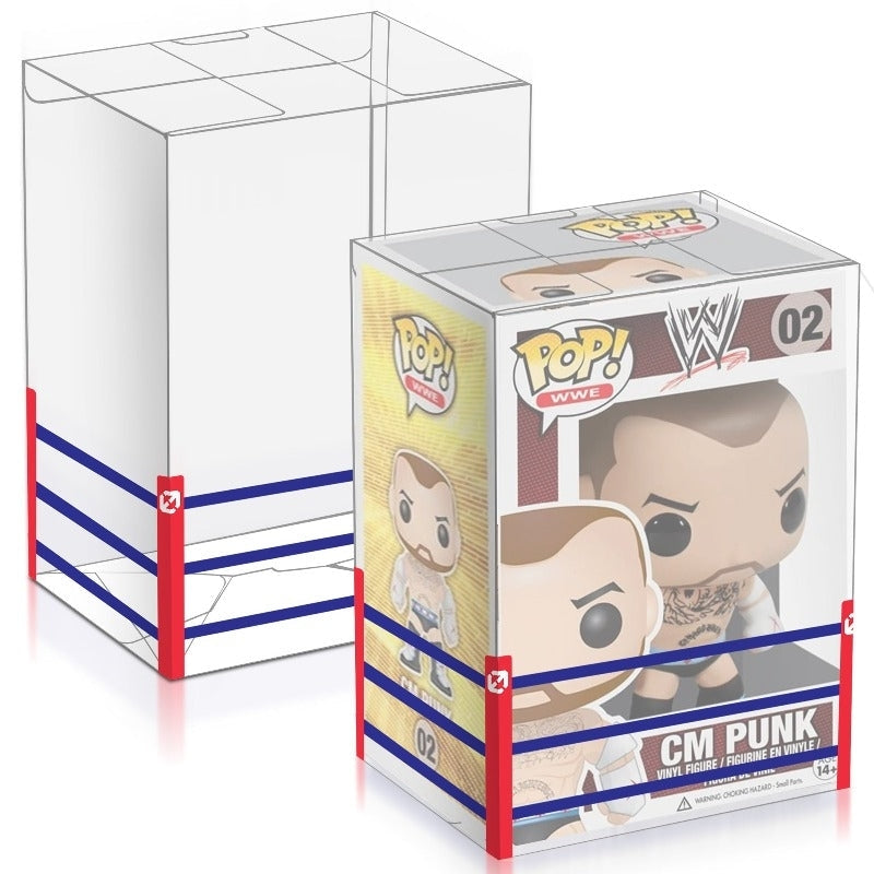EvoRetro Funko Pop! 4" Printed Wrestling Ring Protector